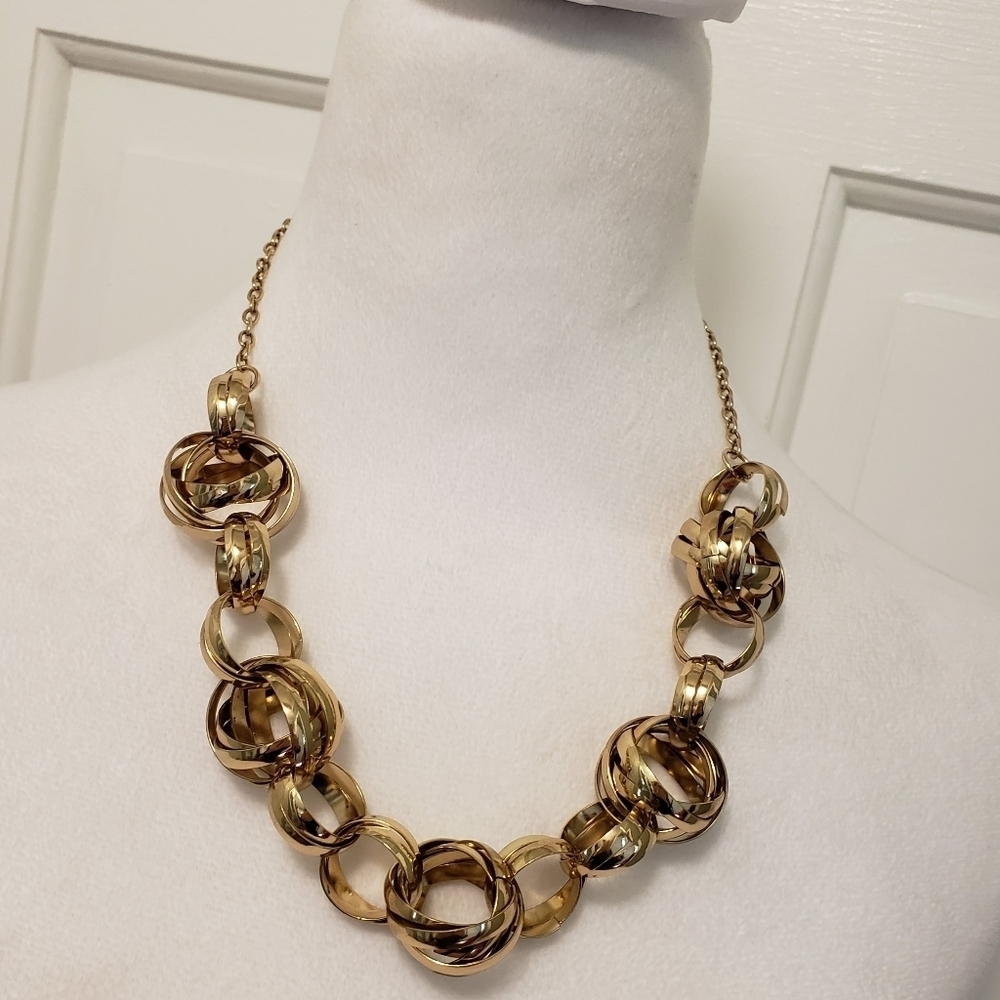 Charming Charlie Goldtone Fashion Jewelry Necklace, Business Casual